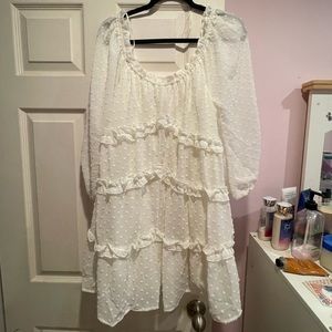White Flowy Dress